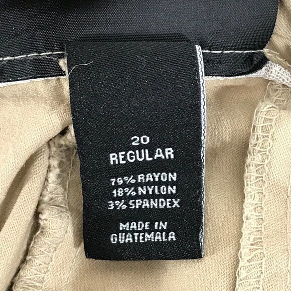 Lane Bryant Boot Cut Dress Pants Women's Plus Size 20 Regular Tan Stretch Career - Picture 9 of 10